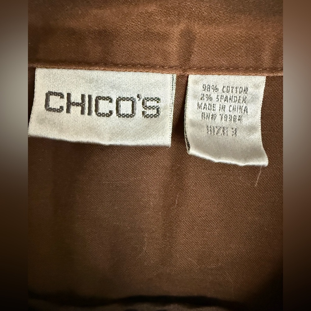 CHICO’S Brown Lightweight Utility Jacket - Size X… - image 3